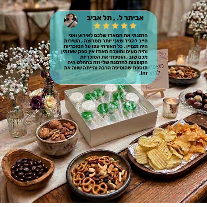 Crystal - מארז סוכריות על מקל בהתאמה אישית